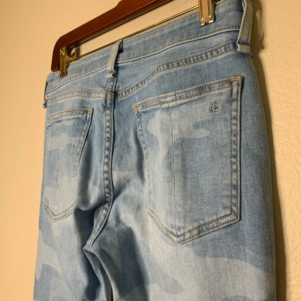 Rag & Bone Cate Mid Rise Faded Camo Jeans 26
